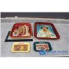 Image 1 : (4) Advertising Trays - Coca-Cola; Carnation & The Queen