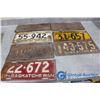 Image 1 : 1927 & (6) 1930's Saskatchewan License Plates