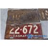 Image 2 : 1927 & (6) 1930's Saskatchewan License Plates