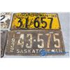 Image 3 : 1927 & (6) 1930's Saskatchewan License Plates