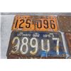 Image 7 : 1950 SK; 1953 ON & (10) 1960's Saskatchewan License Plates