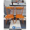 Image 16 : Wooden Dining Table w/ (4) Chairs & (2) Leaves