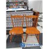 Image 21 : Wooden Dining Table w/ (4) Chairs & (2) Leaves