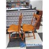Image 22 : Wooden Dining Table w/ (4) Chairs & (2) Leaves