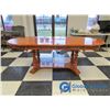 Image 2 : Wooden Dining Table w/ (4) Chairs & (2) Leaves