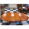 Image 7 : Wooden Dining Table w/ (4) Chairs & (2) Leaves
