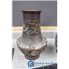 Image 5 : (3) Ornate Metal Vases