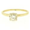 Image 1 : 14k Two Tone Gold 0.40 ctw Illusion Prong Set Round Diamond Solitaire Band Ring