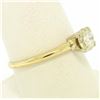 Image 3 : 14k Two Tone Gold 0.40 ctw Illusion Prong Set Round Diamond Solitaire Band Ring