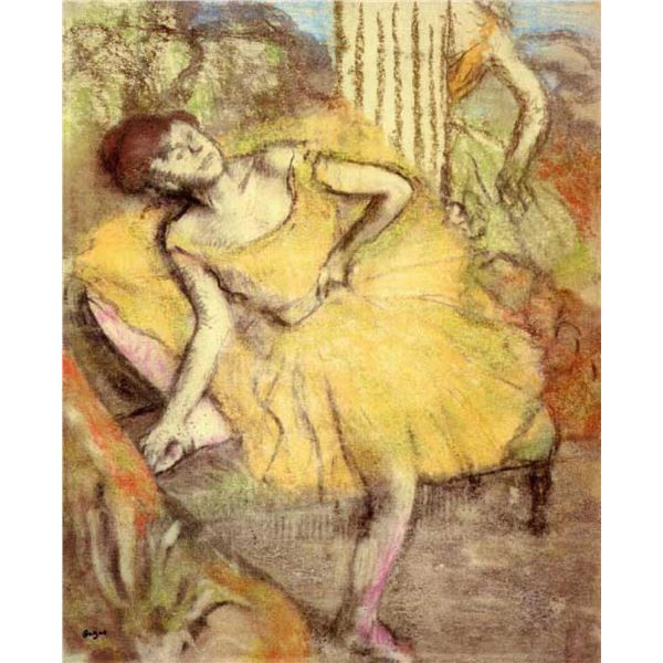 Edgar Degas - Sitting Dancer With The Right Leg Up