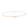 Image 1 : 0.10 ctw Diamond Bow-Motif Bracelet - 14KT Rose Gold