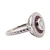 Image 2 : 1.19 ctw Ruby and Diamond Ring - Platinum