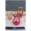 Image 1 : (3) Assorted Pitchers - Includes Handmade in Canada Cranberry Collection Pitcher