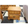 Image 2 : **(2) Solid Wood Bed Side Tables (BID PRICE TIMES  2)