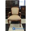 Image 1 : **Wooden Upholstered Arm Chair