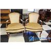 Image 1 : **(2) Wood Framed Over-Stuffed Parlour Chairs - BID PRICE PER CHAIR, TIMES 2