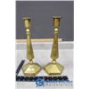 Image 1 : (2) Large Brass Candlesticks