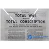 Image 2 : Total War Total Conscription Framed Advertisement