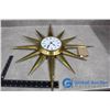 Image 1 : Metal Ingraham Star Burst Clock - Working