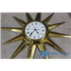 Image 2 : Metal Ingraham Star Burst Clock - Working