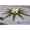 Image 3 : Metal Ingraham Star Burst Clock - Working