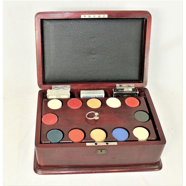 Antique Poker Chip Rack