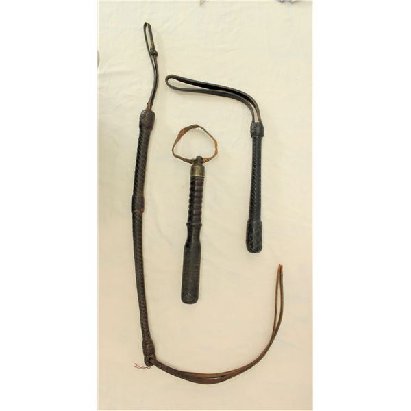 Group of 3 Braided Leather Items