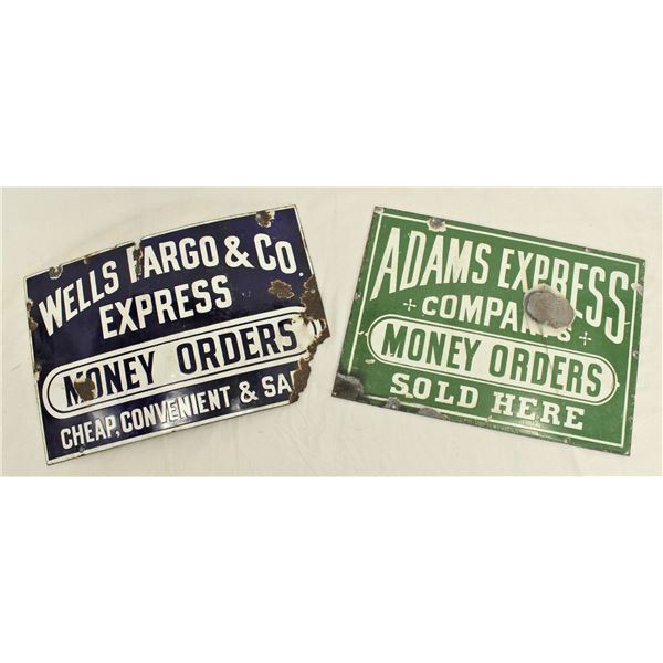 Pair of Express Company Porcelian Signs
