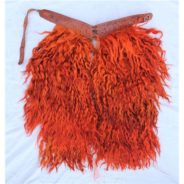 Childs Orange Angora Chaps