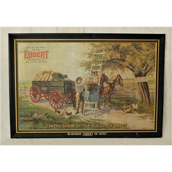 Vintage Ebbert Wagon Advertising Sign
