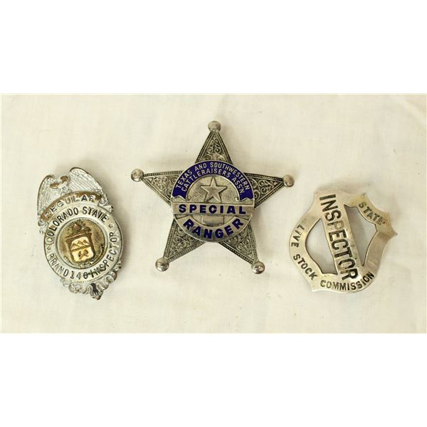 Group of Livestock Inspector Badges