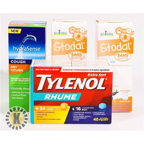 BAG OF ASSORTED NASAL AND COUGH MEDICINES