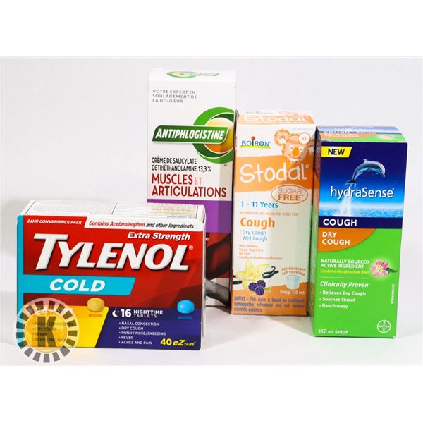 BAG OF ASSORTED NASAL AND COUGH MEDICINES