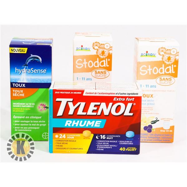 BAG OF ASSORTED NASAL AND COUGH MEDICINES