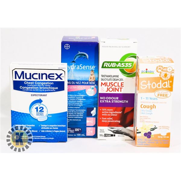 BAG OF ASSORTED NASAL AND COUGH MEDICINES