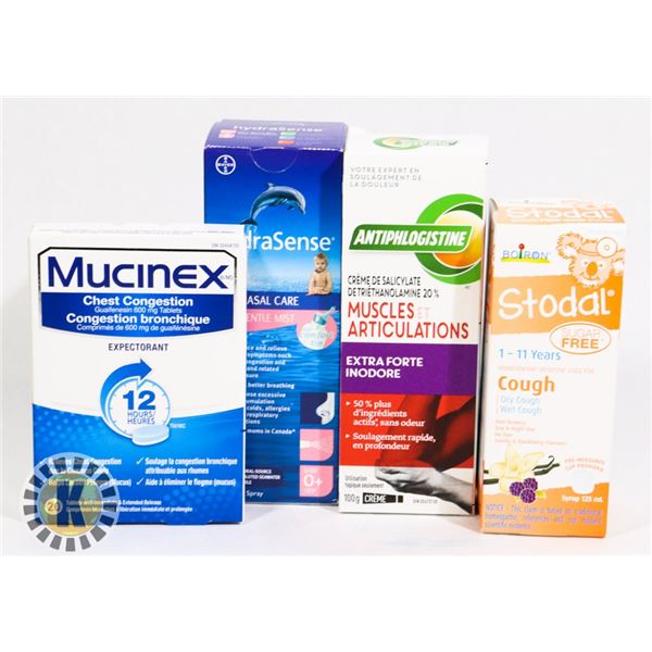 BAG OF ASSORTED NASAL AND COUGH MEDICINES