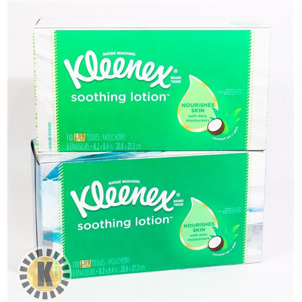 BAG OF 2 KLEENEX SOOTHING LOTION