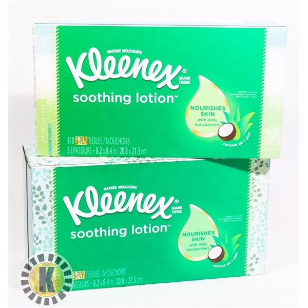 BAG OF 2 KLEENEX SOOTHING LOTION