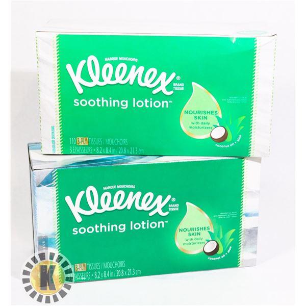 BAG OF 2 KLEENEX SOOTHING LOTION