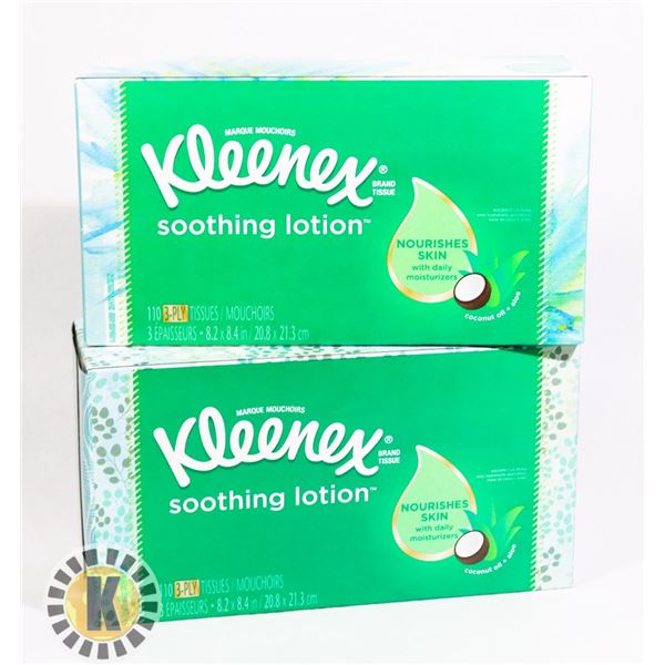 BAG OF 2 KLEENEX SOOTHING LOTION