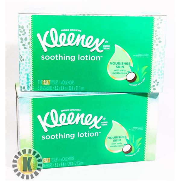 BAG OF 2 KLEENEX SOOTHING LOTION