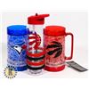 Image 1 : BAG OF CANADIAN SPORT THEMED CUPS AND BOTTLE