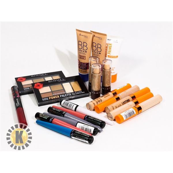 BAG OF NEW ASSORTED RIMMEL COSMETIC PRODUCTS