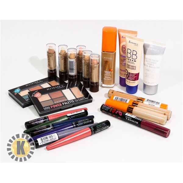BAG OF NEW ASSORTED RIMMEL COSMETIC PRODUCTS