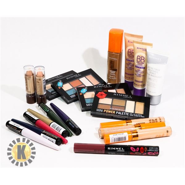 BAG OF NEW ASSORTED RIMMEL COSMETIC PRODUCTS