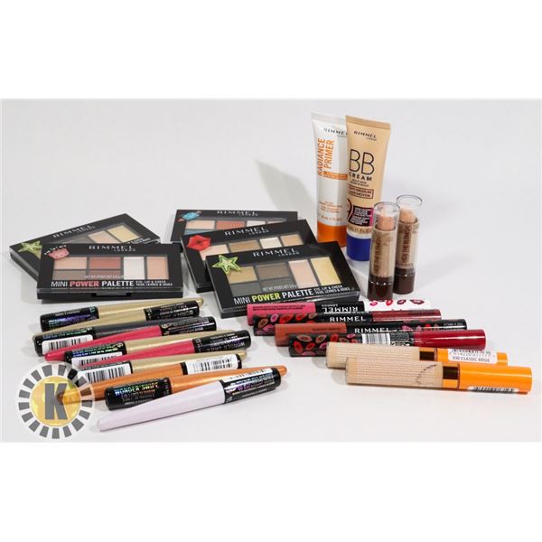 BAG OF NEW ASSORTED RIMMEL COSMETIC PRODUCTS