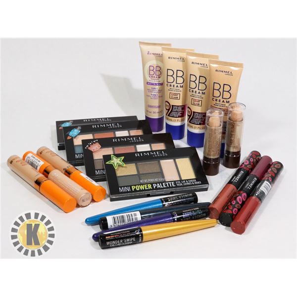 BAG OF NEW ASSORTED RIMMEL COSMETIC PRODUCTS
