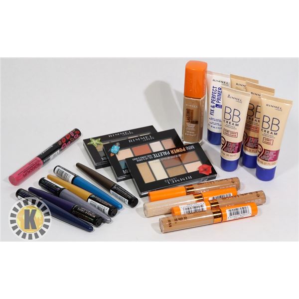 BAG OF NEW ASSORTED RIMMEL COSMETIC PRODUCTS