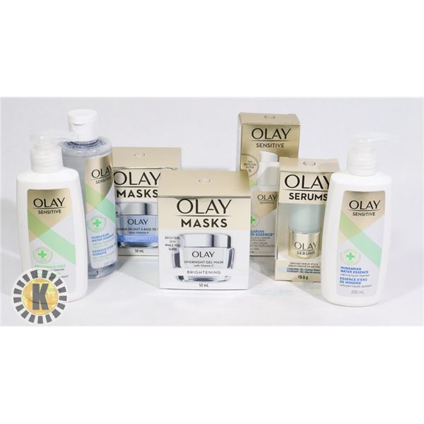 ASSORTED BAG OF NEW OLAY SKIN CARE PRODUCT