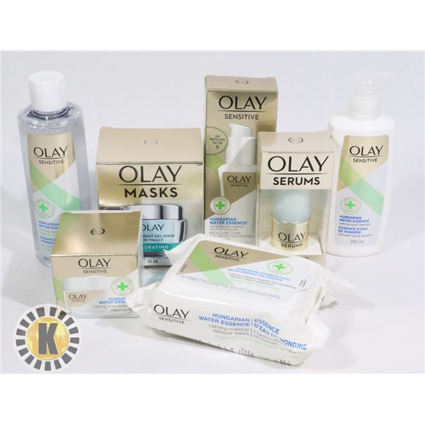ASSORTED BAG OF NEW OLAY SKIN CARE PRODUCT